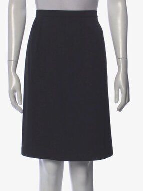 THIERRY MUGLER Vintage Wool Knee-Length Skirt